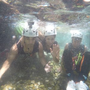 Barranquismp en la Garganta Verde en Cádiz - bajo agua